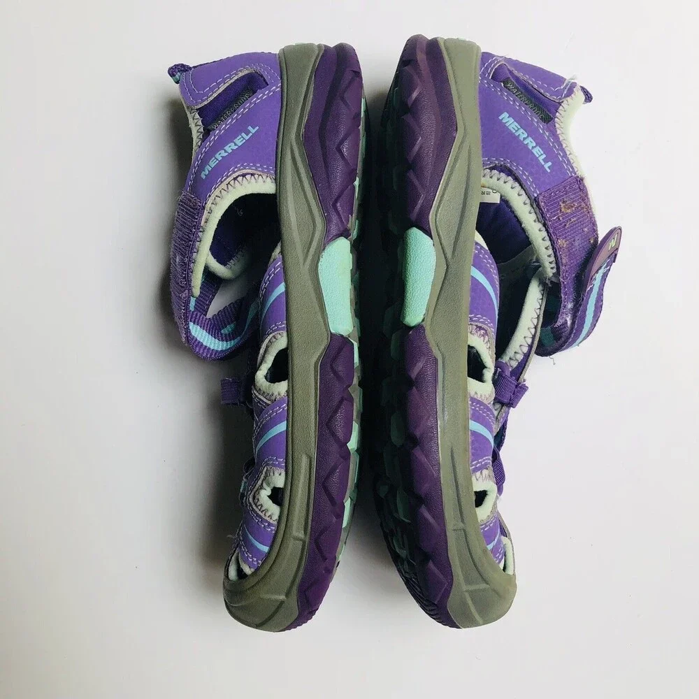 Merrell A select Hidro Fresh Sandals Youth Size 4M Purple/Blue/Gray Teal Closet